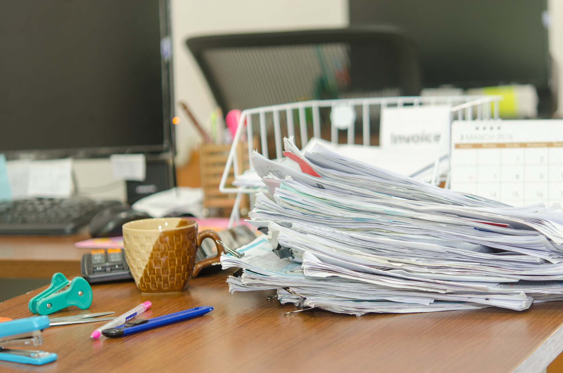 Stack of Documents on the Table